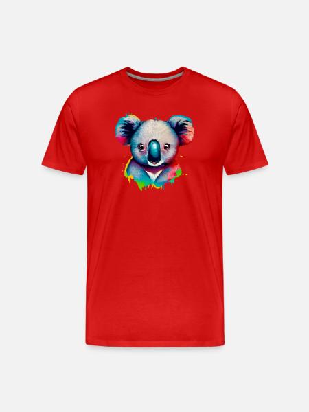 Koala - Men's Premium Organic T-Shirt - red