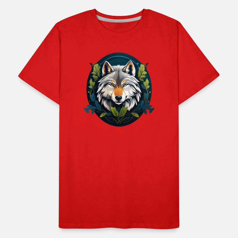 Waldbewohner Wolf Männer Premium Bio T-Shirt