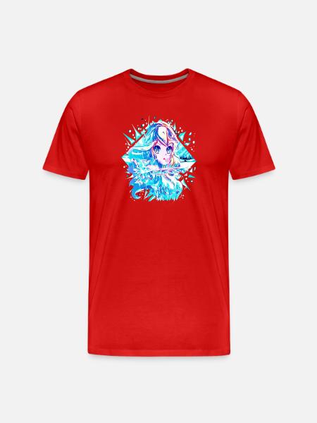 Anime Snow Queen Ice Princess - Men's Premium Organic T-Shirt - red