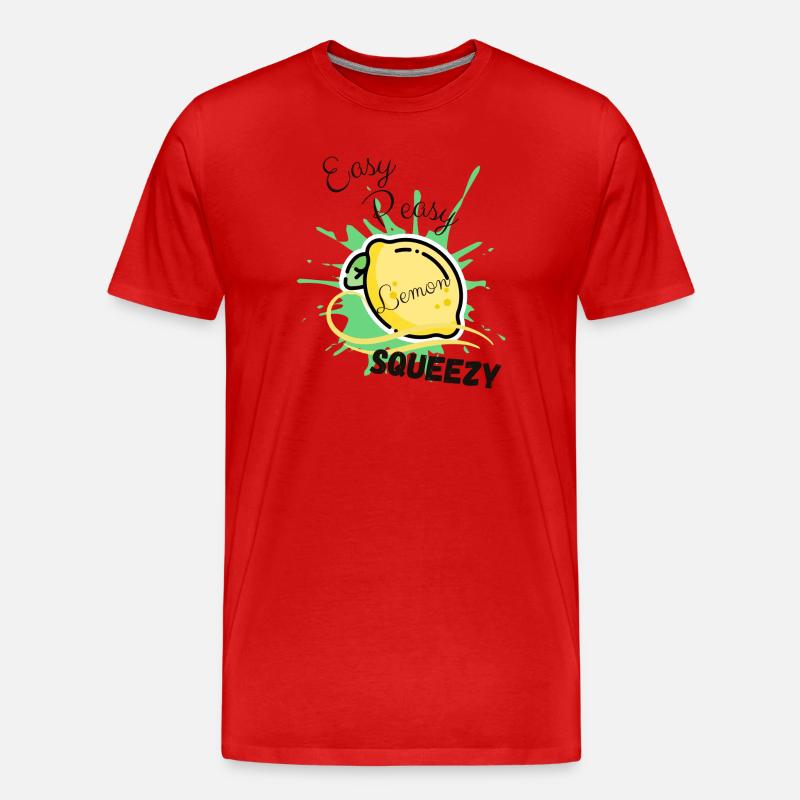 Zitrone Easy Peasy Lemon Squeezy - Männer Premium Bio T-Shirt - Rot