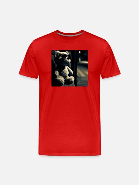 Wating Noir Teddy - Männer Premium Bio T-Shirt - Rot