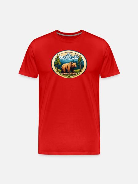Brown bear - Men's Premium Organic T-Shirt - red