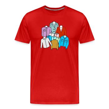 Clothing store 03 - Men's Premium Organic T-Shirt - red - Front - Damien (186cm)