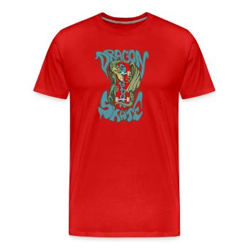 Drachen-Schlittschuh - Männer Premium Bio T-Shirt - Rot - Vorne - Damien (186cm)