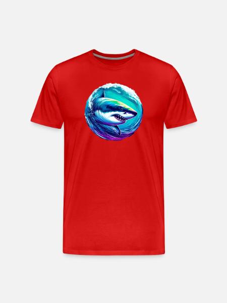Shark - Men's Premium Organic T-Shirt - red