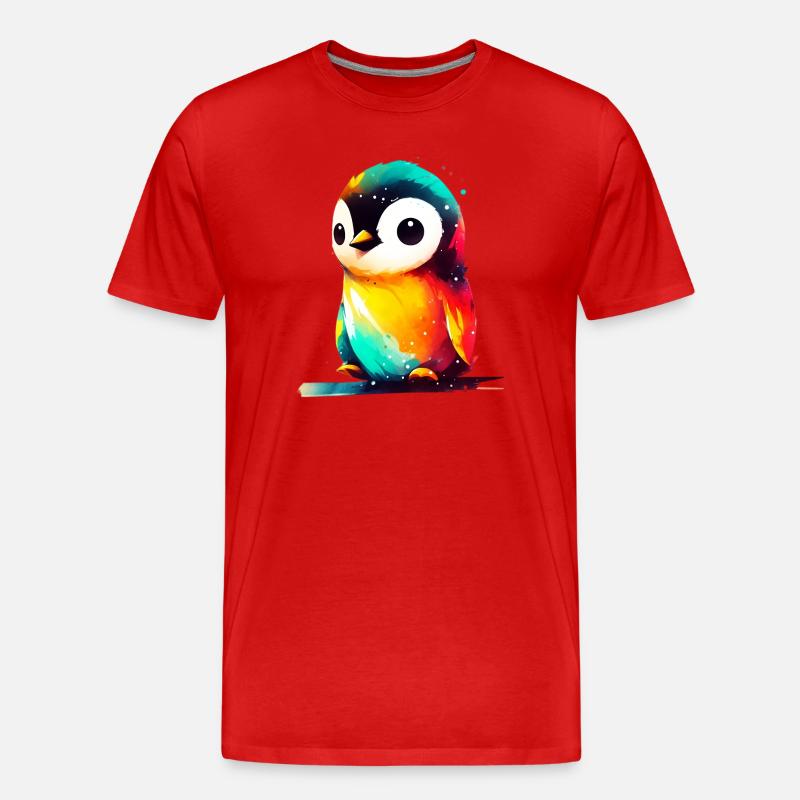 Pingouin - T-shirt bio Premium Homme - rouge