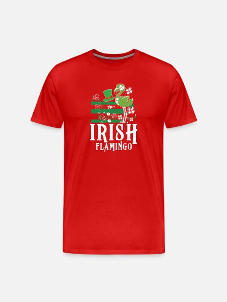 Irish flamingo - Männer Premium Bio T-Shirt - Rot