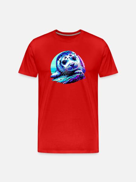 Phoque - T-shirt bio Premium Homme - rouge
