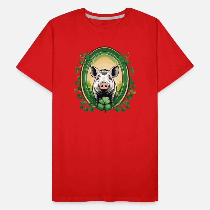 Cochon chanceux T-shirt bio Premium Homme