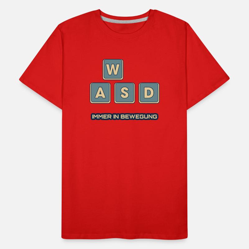 WASD - immer in Bewegung Männer Premium Bio T-Shirt