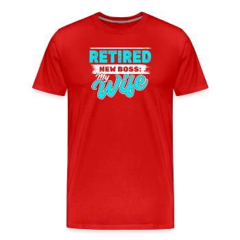 Karriere Statement Senior Job Ruhestand Auszeit - Männer Premium Bio T-Shirt - Rot - Vorne - Damien (186cm)