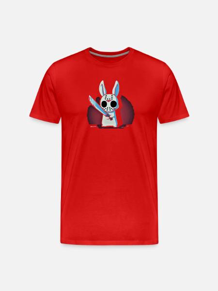 Halloween Bunny - Männer Premium Bio T-Shirt - Rot