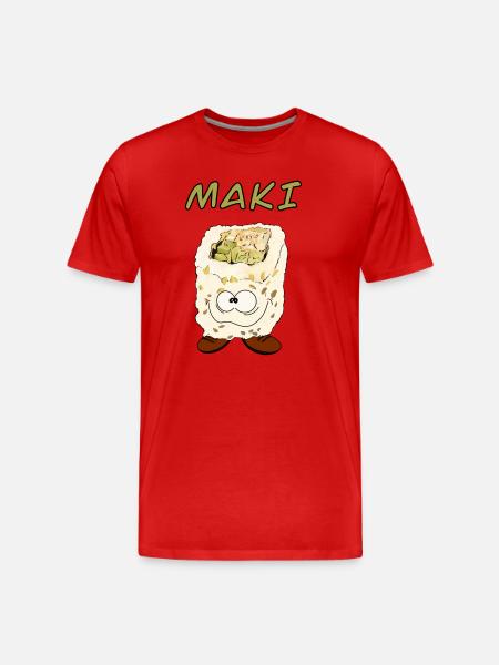 Maki-Art - Männer Premium Bio T-Shirt - Rot