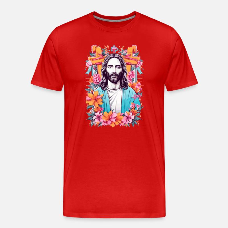 Jesus Christus - Männer Premium Bio T-Shirt - Rot
