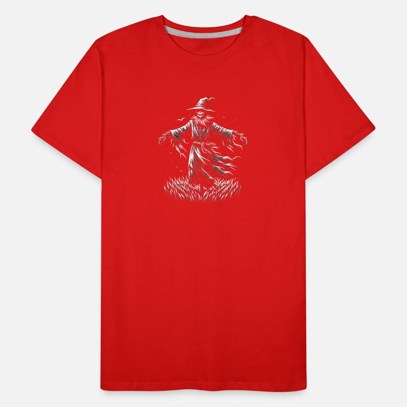 Gespenstische Vogelscheuche Männer Premium Bio T-Shirt