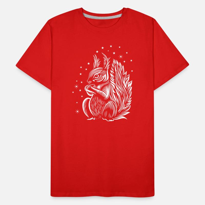 Squirrel with stars Men's Premium Organic T-Shirt