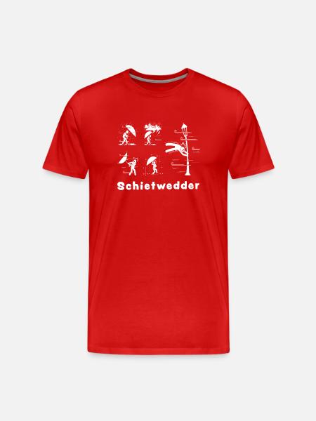 Schietwedder - Männer Premium Bio T-Shirt - Rot