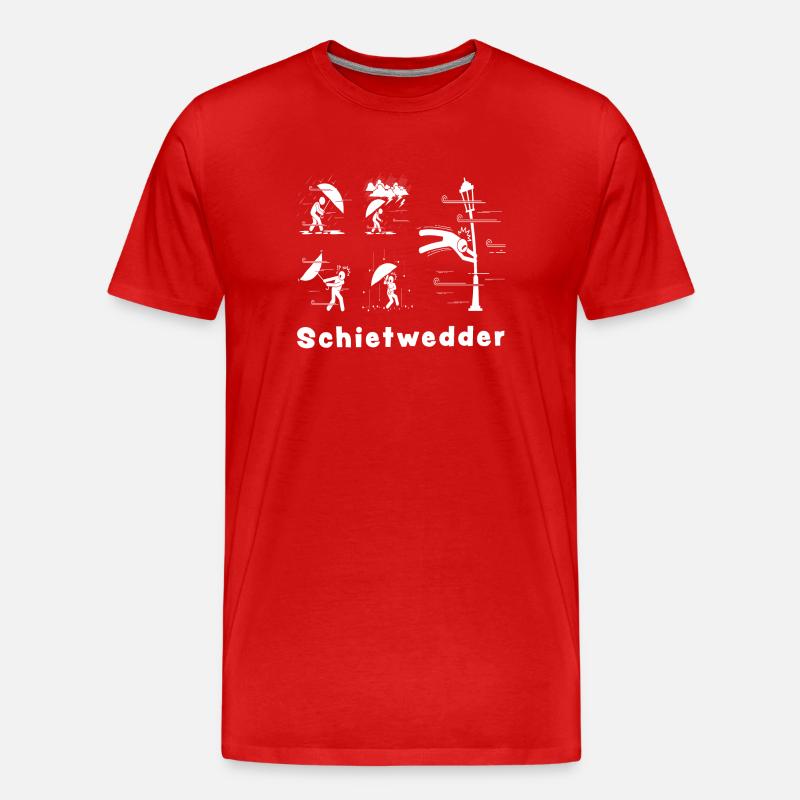 Schietwedder - Männer Premium Bio T-Shirt - Rot