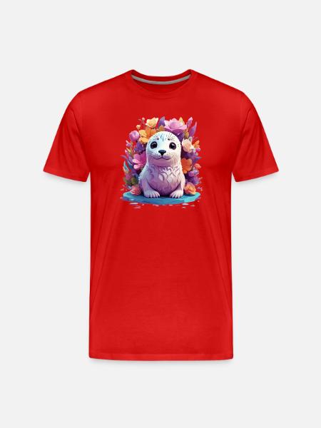Sceau mignon - T-shirt bio Premium Homme - rouge