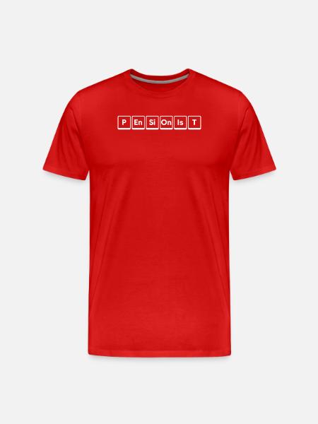 Pensioner Retirement Statement Leisure Farewell - Men's Premium Organic T-Shirt - red