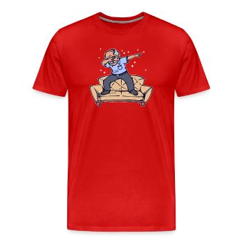 Retraite des aînés Adieu la liberté de la retraite - T-shirt bio Premium Homme - rouge - Devant - Damien (186cm)