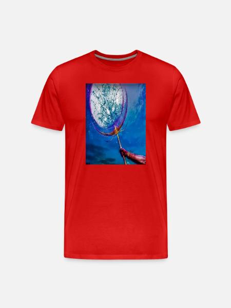 Blauer Traumfänger Netz - Männer Premium Bio T-Shirt - Rot