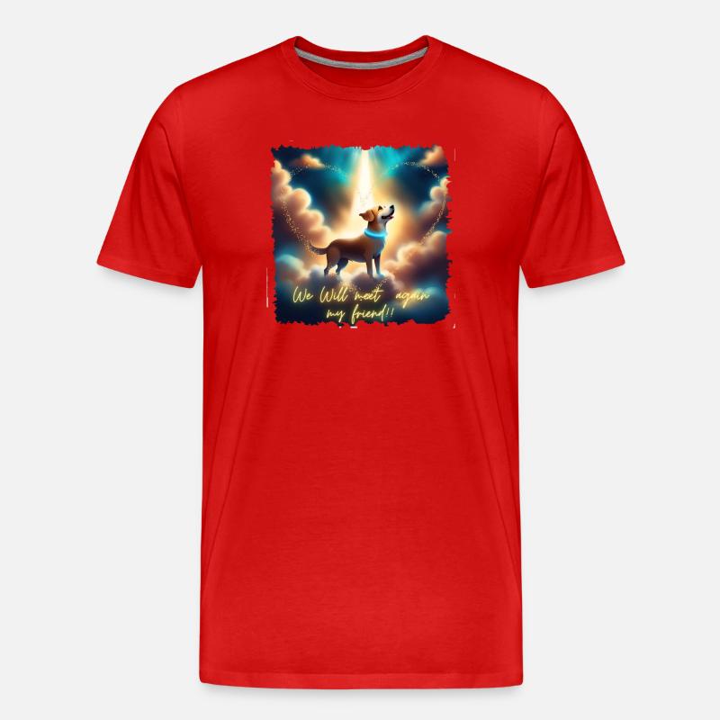 Wir sehen uns wieder!! - Männer Premium Bio T-Shirt - Rot