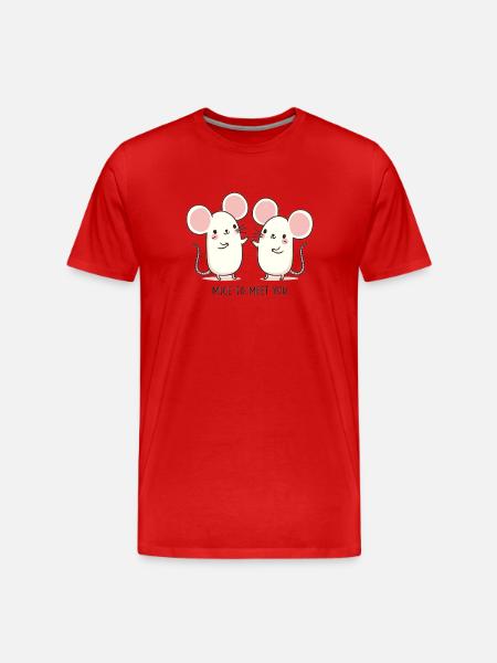 Mice to meet you Maus - Men's Premium Organic T-Shirt - red