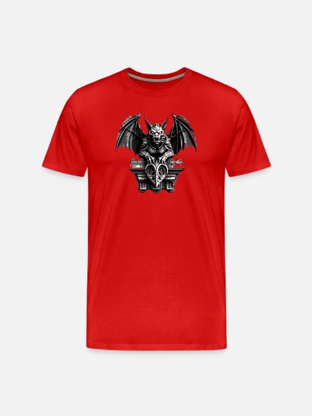 Gargoyle 1 - Männer Premium Bio T-Shirt - Rot
