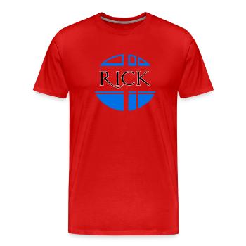 Getreide - Männer Premium Bio T-Shirt - Rot - Vorne - Damien (186cm)