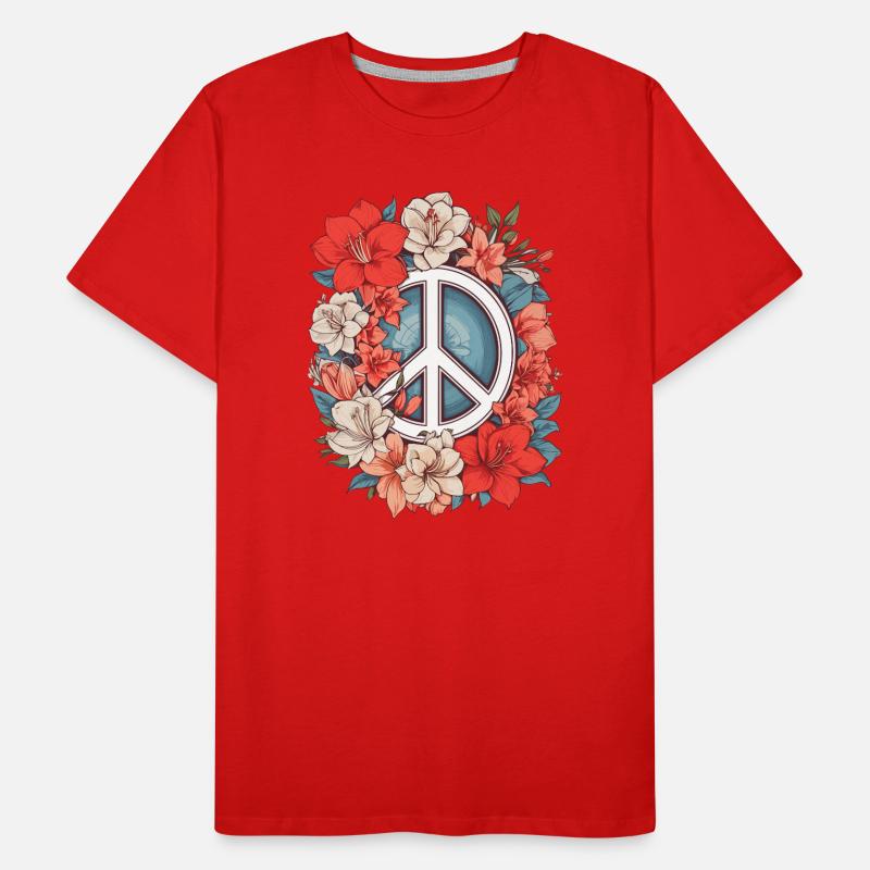 Friedenszeichen Männer Premium Bio T-Shirt