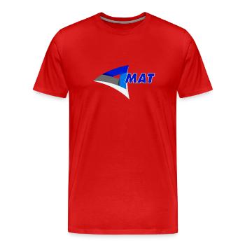 Matt - Männer Premium Bio T-Shirt - Rot - Vorne - Damien (186cm)