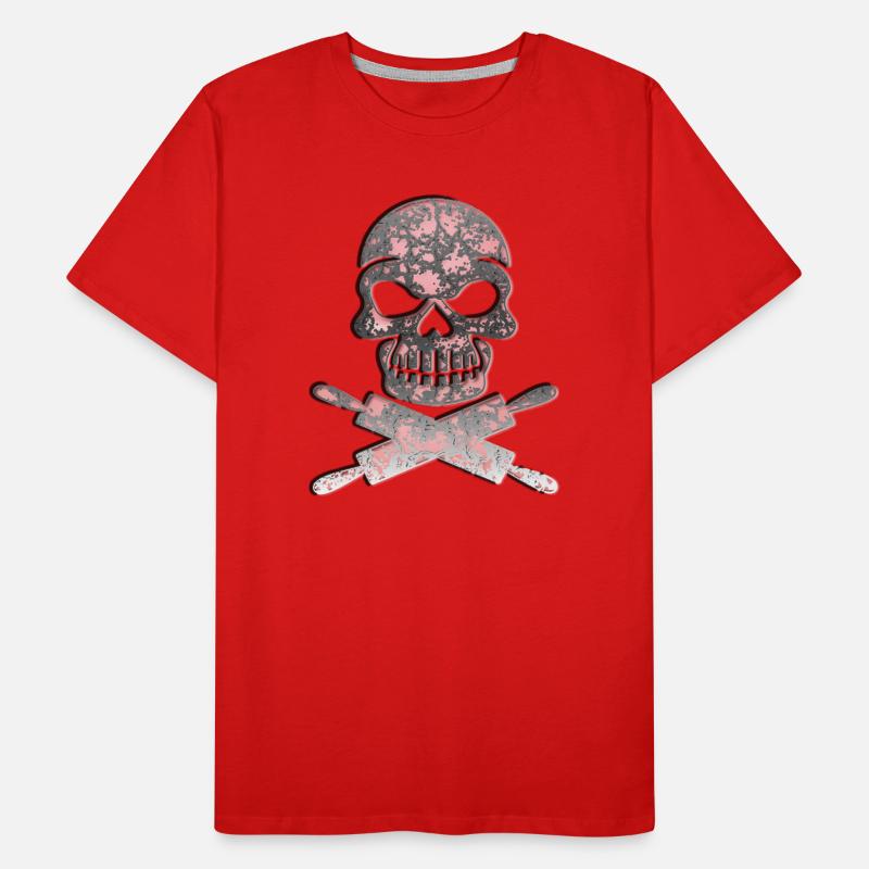 Skull skull with dough rolls Men's Premium Organic T-Shirt