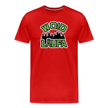 Woidlaufa - Ranger, le sport dans la nature - T-shirt bio Premium Homme - rouge - Devant - Damien (186cm)
