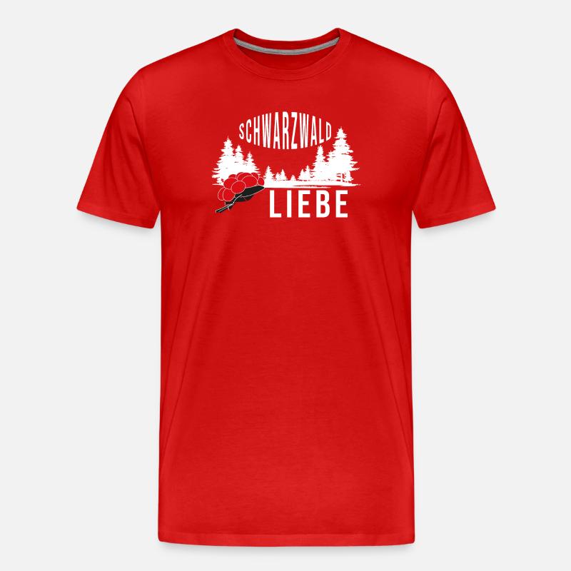Schwarzwald Liebe - Männer Premium Bio T-Shirt - Rot