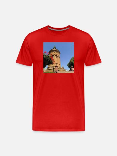 MANNHEIM WATER TOWER - Men's Premium Organic T-Shirt - red