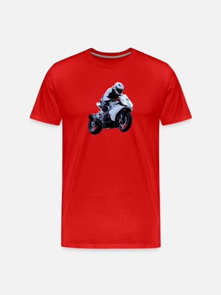Motorcycle - Men's Premium Organic T-Shirt - red