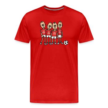 Fußballclub - was guckst du - Männer Premium Bio T-Shirt - Rot - Vorne - Damien (186cm)