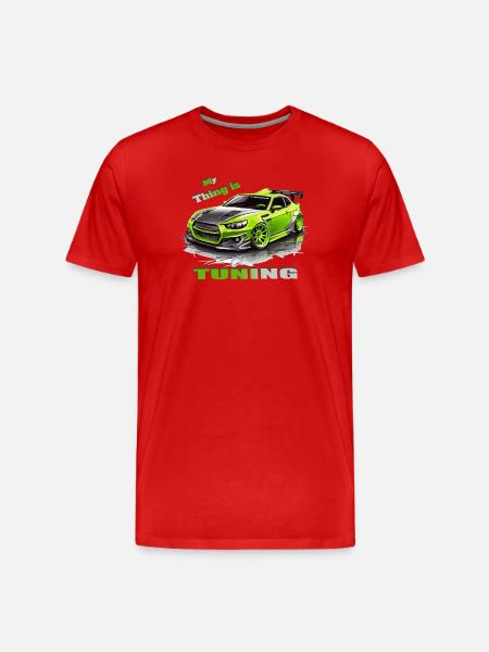 Tuning Car - Men's Premium Organic T-Shirt - red