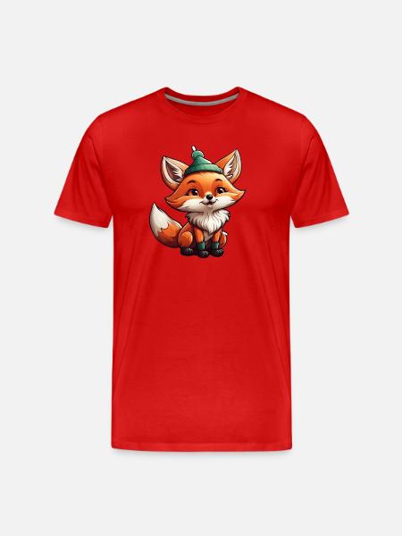 Fox - Men's Premium Organic T-Shirt - red