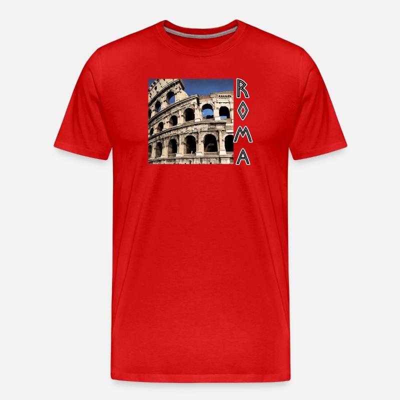 ROMA - Männer Premium Bio T-Shirt - Rot