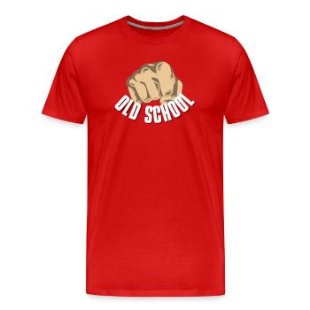 Faust à l’ancienne - T-shirt bio Premium Homme - rouge - Devant - Damien (186cm)