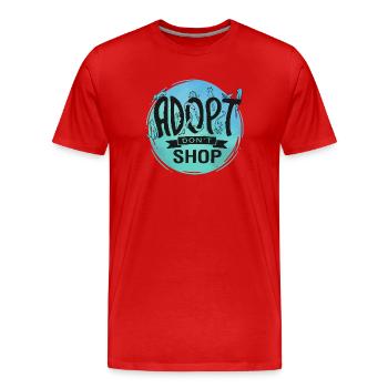 Adopt Don't Shop - Men's Premium Organic T-Shirt - red - Front - Damien (186cm)