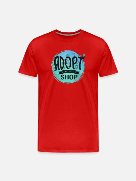 Adopt Don't Shop - Men's Premium Organic T-Shirt - red