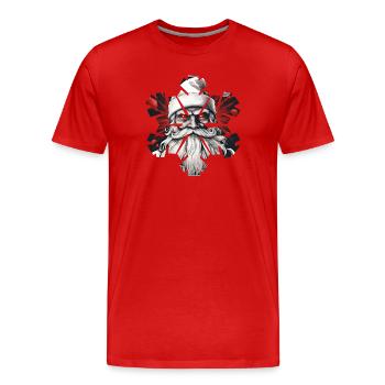MAUVAIS PÈRE NOËL - T-shirt bio Premium Homme - rouge - Devant - Damien (186cm)