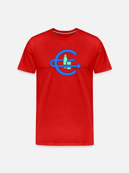 POUND-EURO - Men's Premium Organic T-Shirt - red