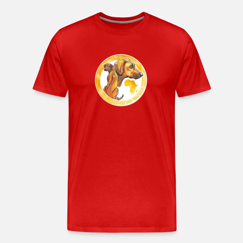 Rhodesian Ridgeback - Men's Premium Organic T-Shirt - red