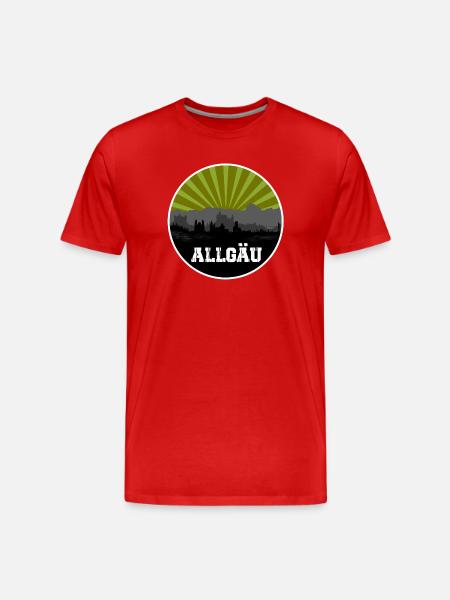 Allgäu Retro Skyline - Men's Premium Organic T-Shirt - red