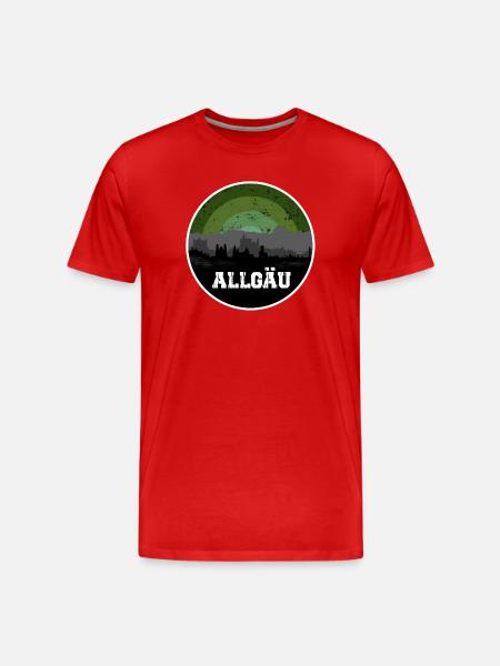 Allgäu Original Skyline - Men's Premium Organic T-Shirt - red