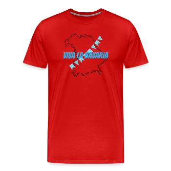 Viva La Bavaria :-) - Männer Premium Bio T-Shirt - Rot - Vorne - Damien (186cm)